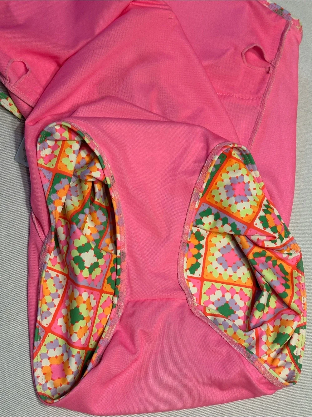 Pink Lily Women One-Piece Swimsuit in Pink, Green, Orange, Yellow